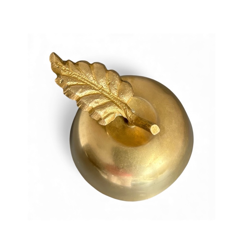 Vintage Brass Apple Jewelry Box